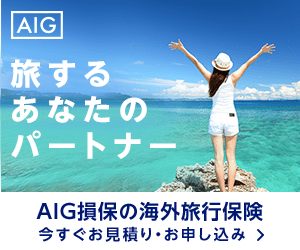 海外旅行保険は、AIG損保 | 出発当日加入OK！